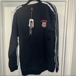 NWT 5K Tellys L.O.N.D.O.N. Union Jack Pullover Jumper Sweater Navy Size L